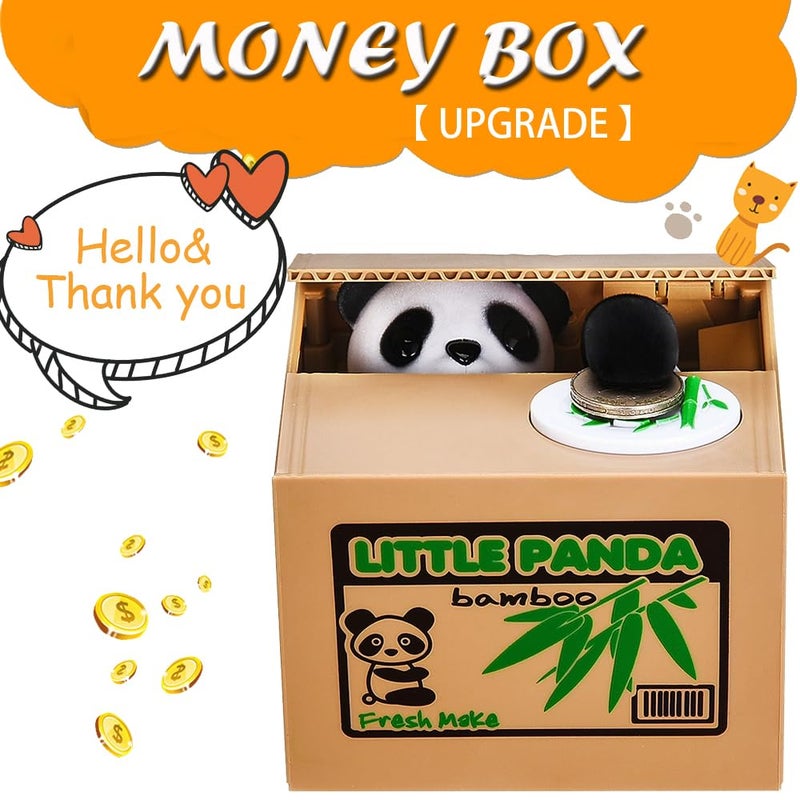 HmiL-U Panda Stealing Money Bank  Piggy Bank for Kids  Coin Bank for Money Saving  Automatic Stealing Money with English Speaking  Creative Gift - Image 3